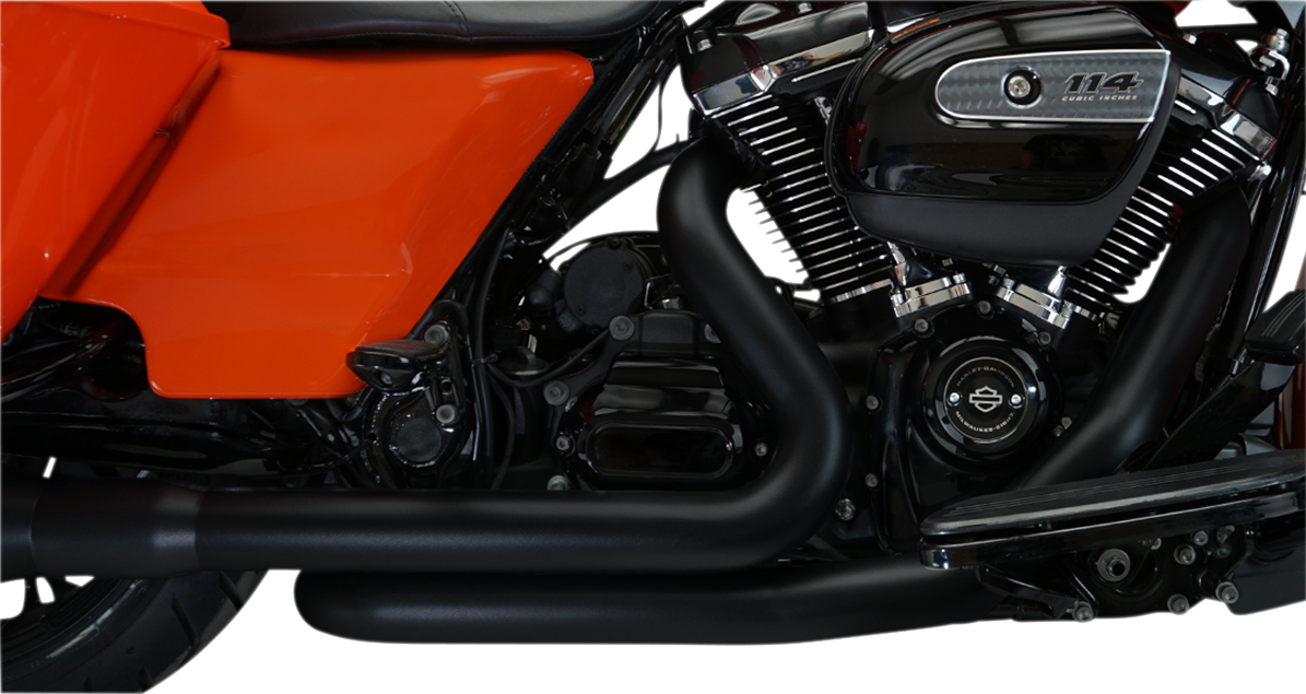 Aggressor 2-Into-2 Crossover Headers - Black - M8