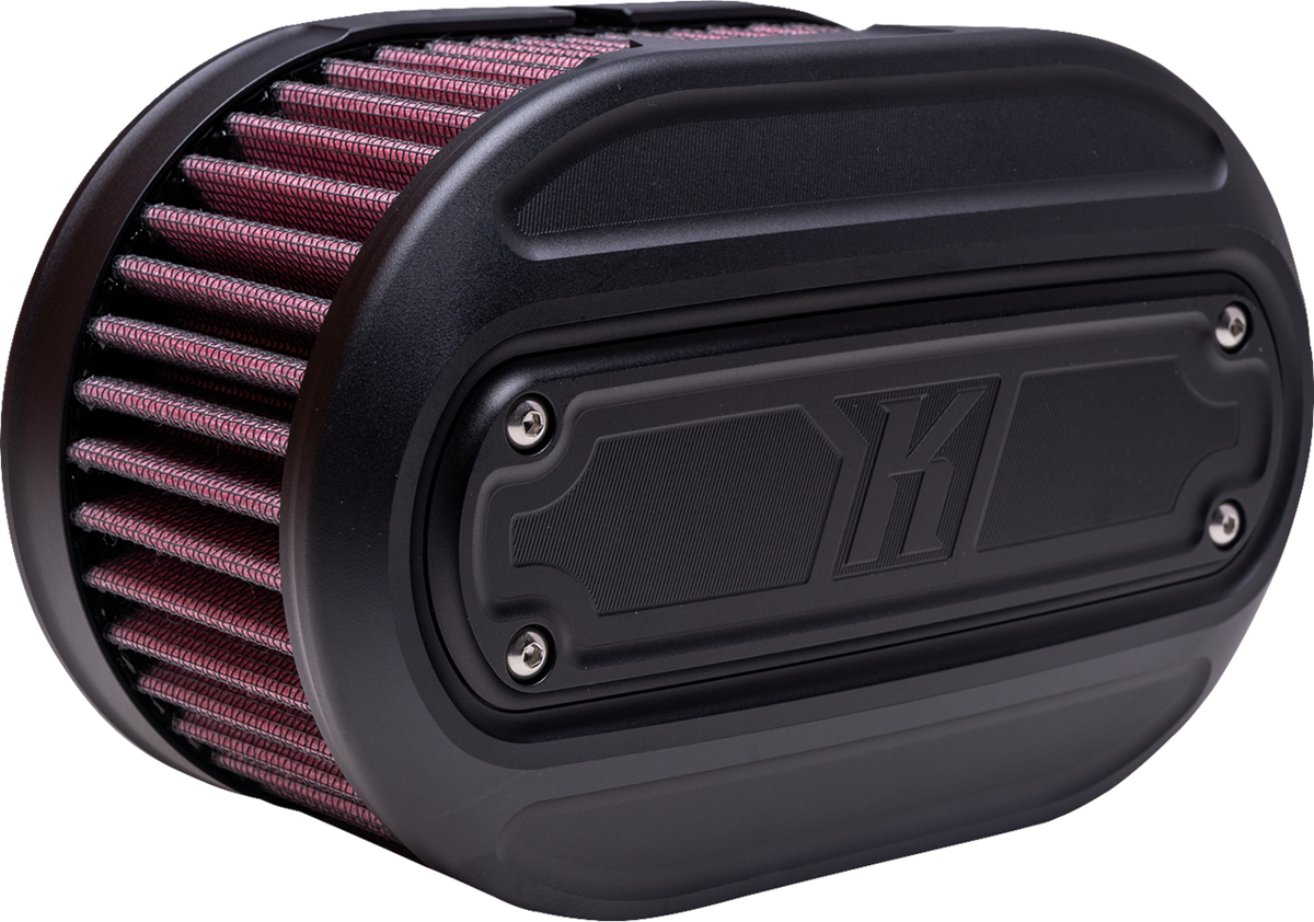 Oval Air Cleaner Kit - Black - Touring/Softail