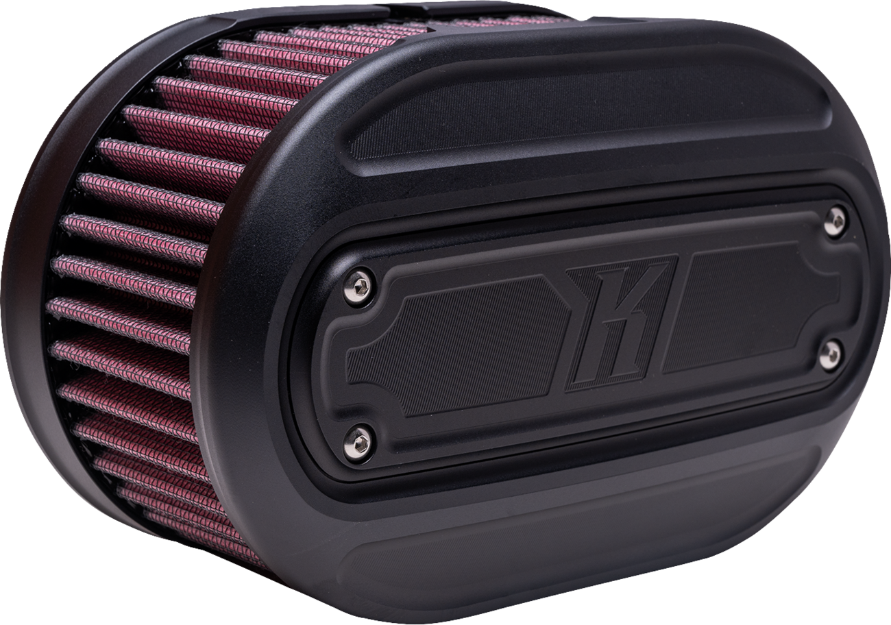 Oval Air Cleaner Kit - Black - Touring/Softail