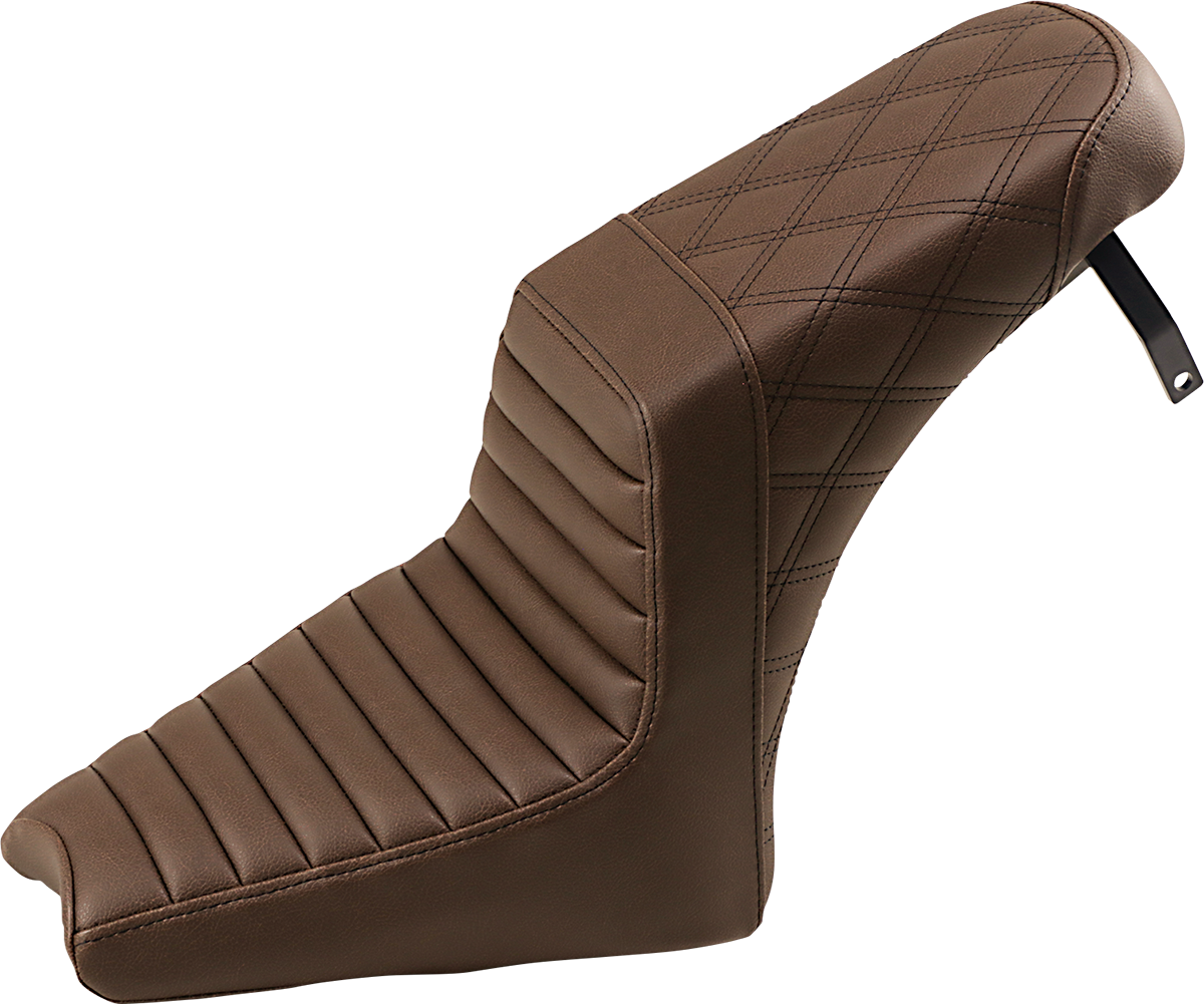 Step-Up Seat - Front Tuck-N-Roll/Rear Lattice Stitch - Brown - Scout '18-'24