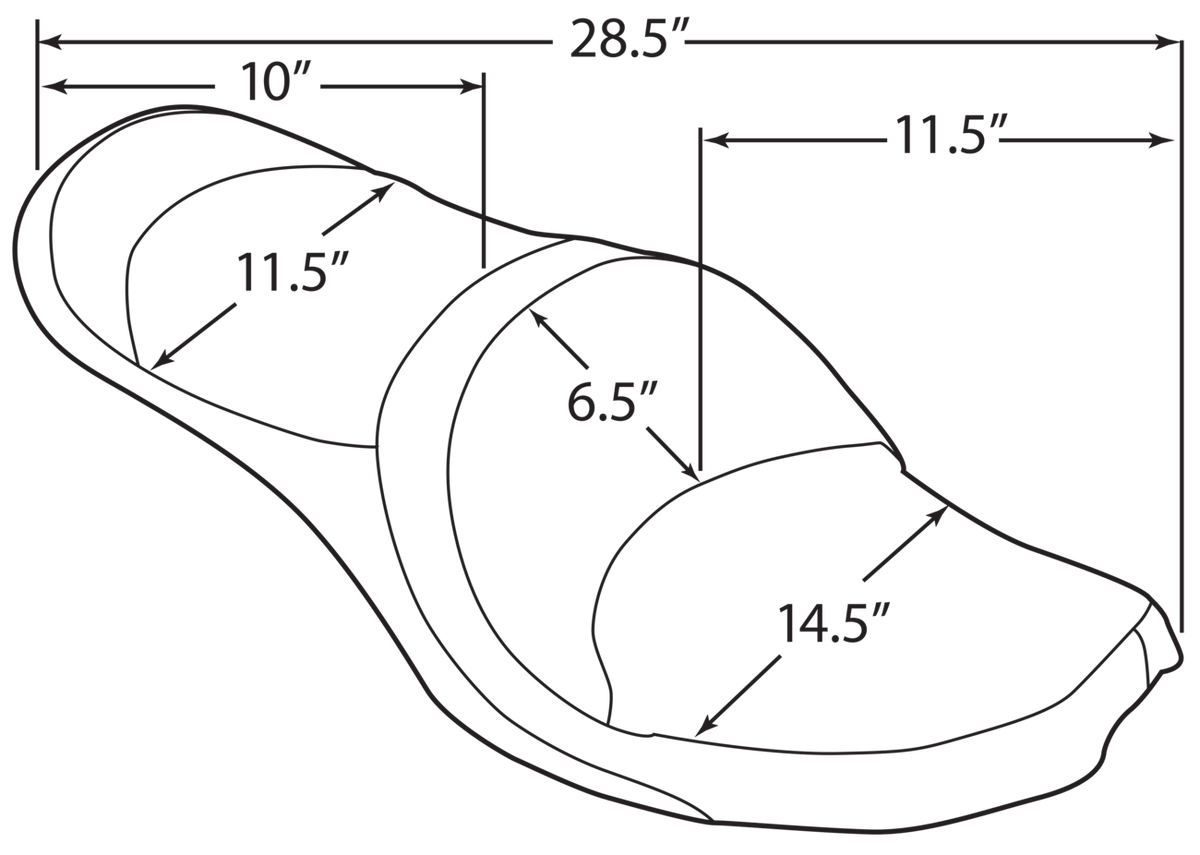 Double Bucket Seat - Smooth - FX/FL '58-'84