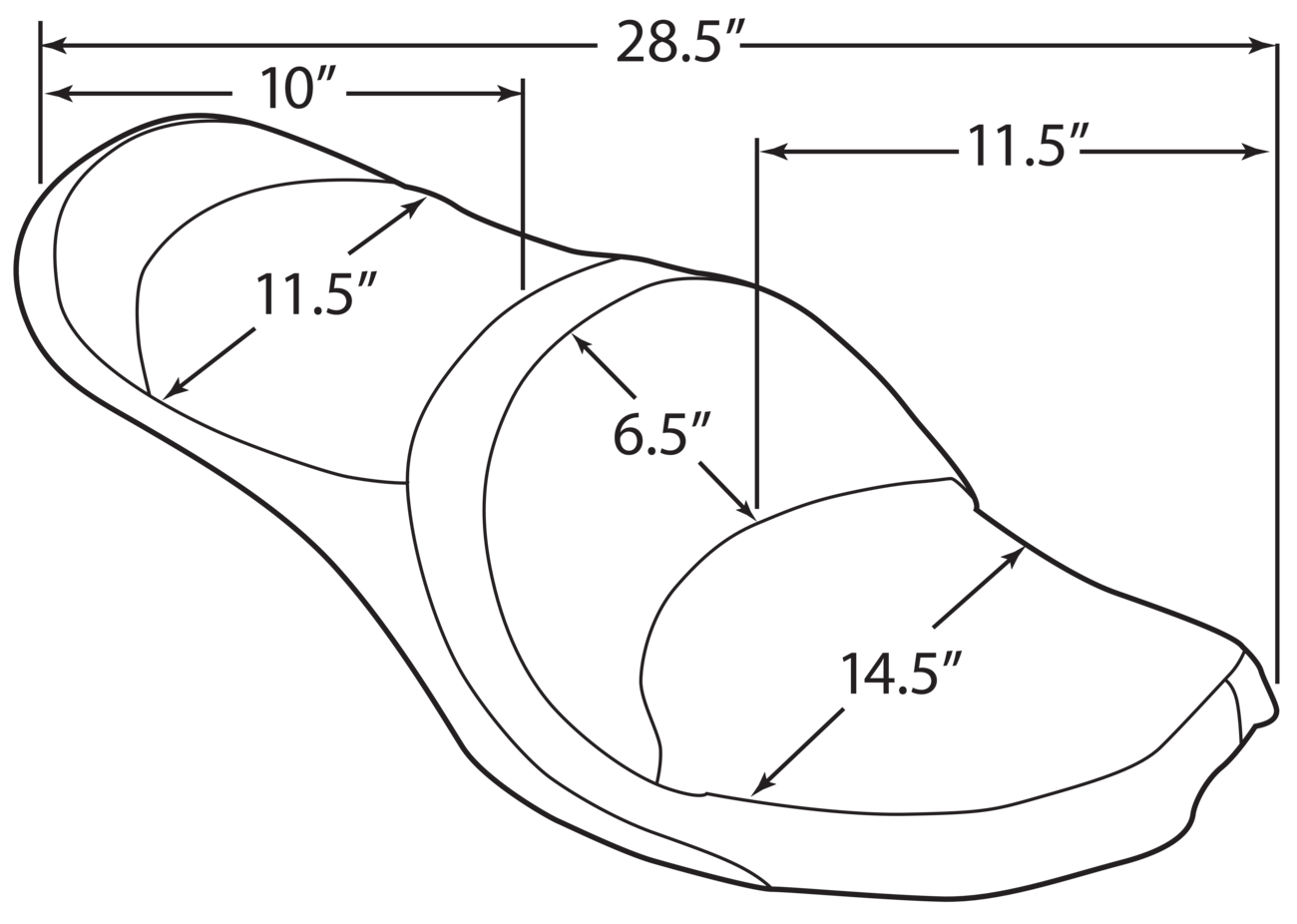 Double Bucket Seat - Smooth - FX/FL '58-'84