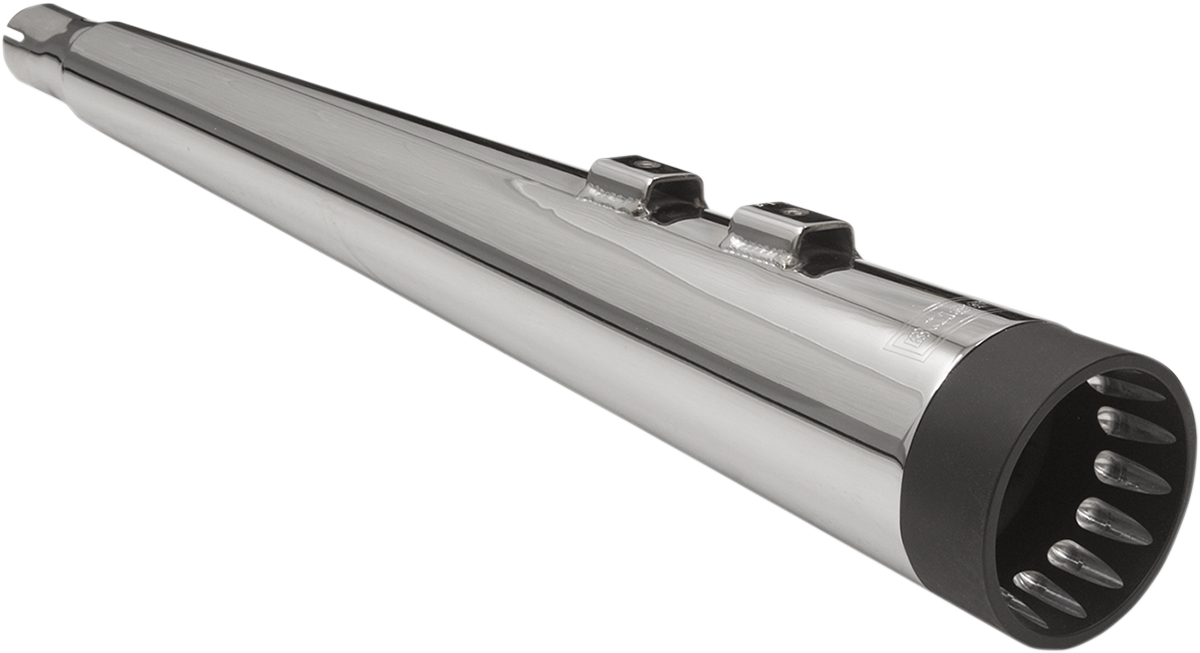 DNT® Megaphone Slip-On Mufflers - Chrome/Black - '95-'16 FL