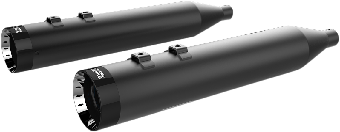 4-1/2" HP-Plus® Slip-On Mufflers - Black With Turbine Tip