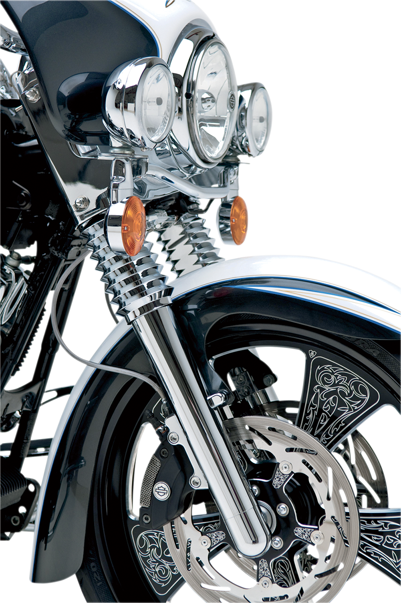 Fork Legs - Chrome - Smooth - Dual Disc - '08-'13 FLT