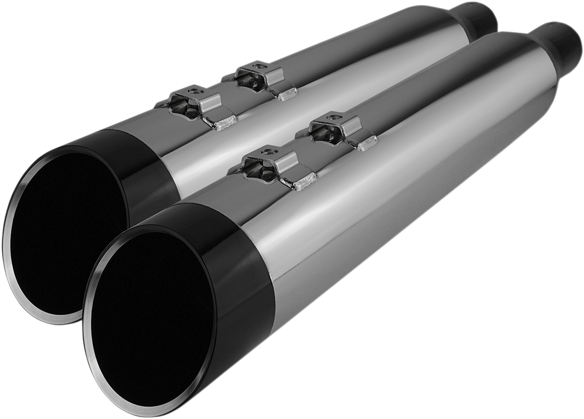 4-1/2" HP-Plus® Slip-On Mufflers - Chrome With Edge - Touring