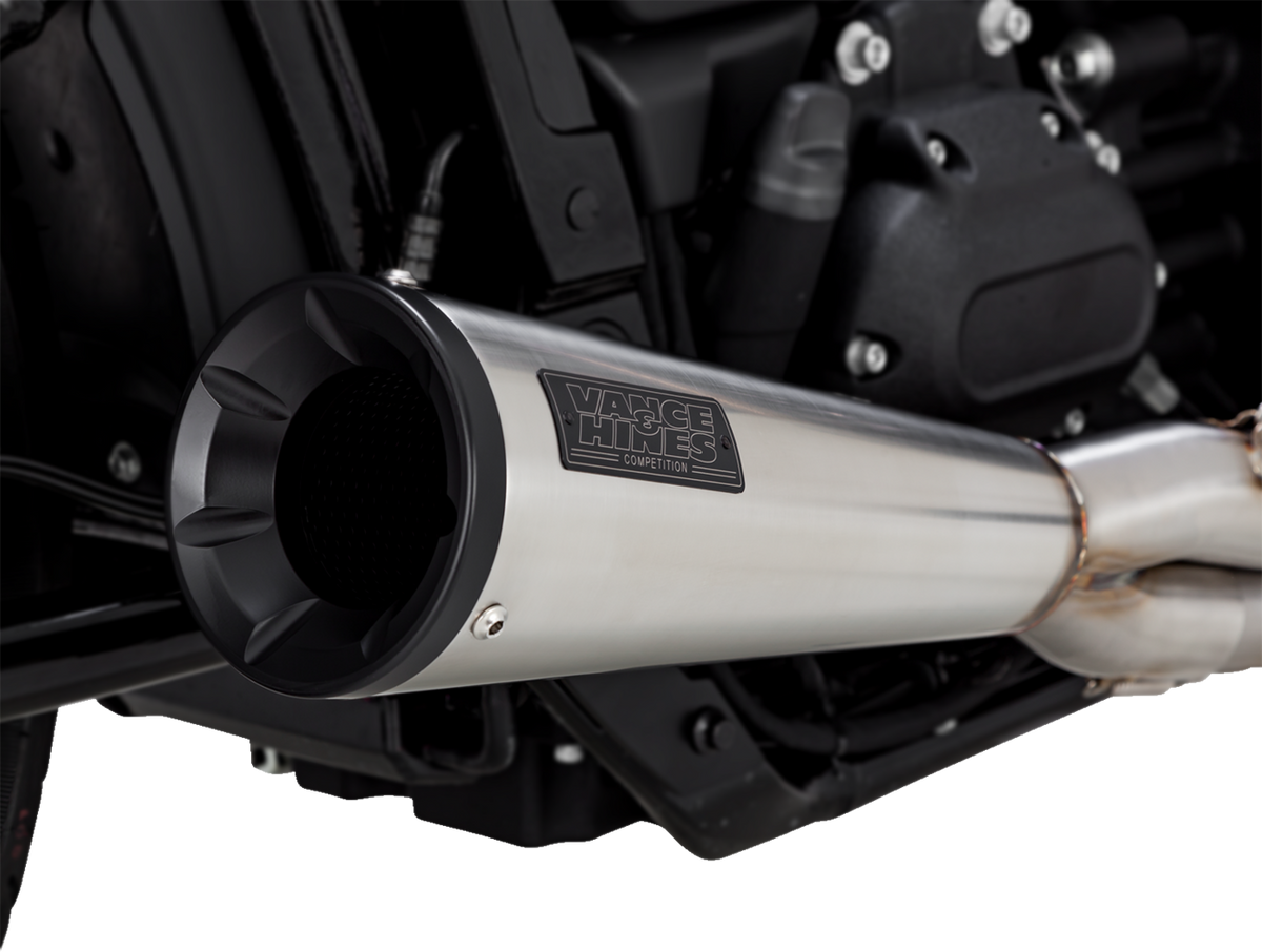 2-Into-1 Upsweep Exhaust System - Brushed - Stainless Steel