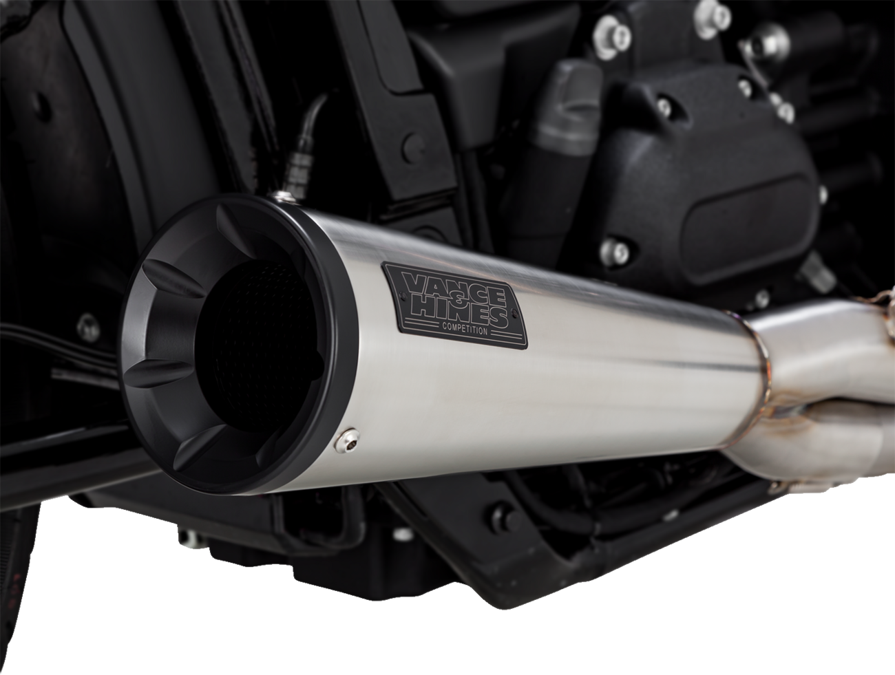 2-Into-1 Upsweep Exhaust System - Brushed - Stainless Steel