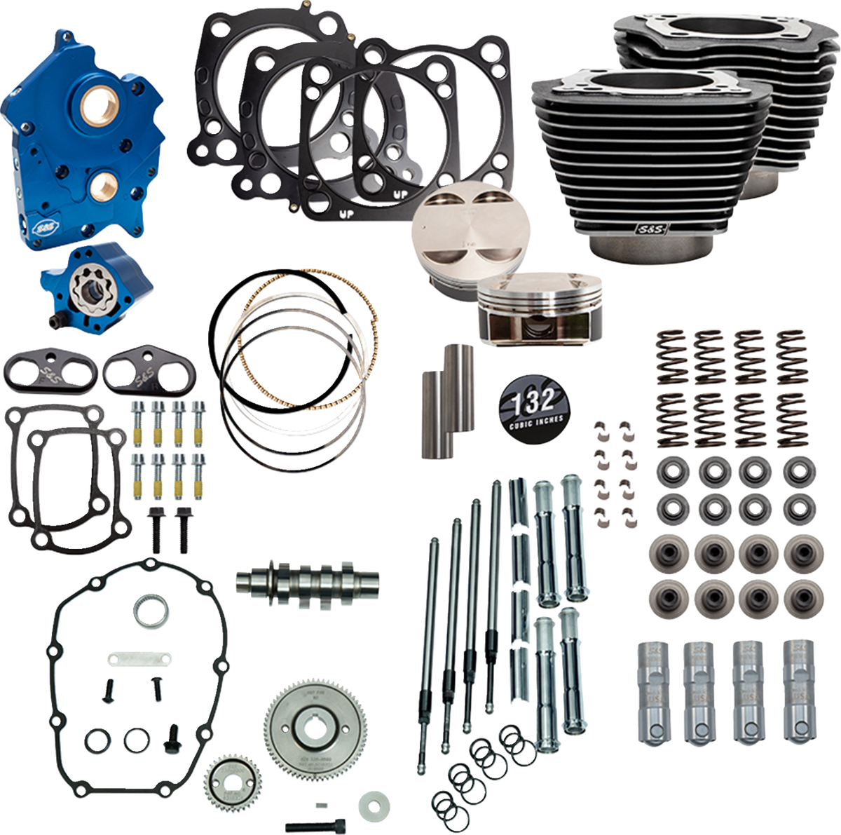132" Power Pack - 550 Gear Drive - Oil Cooled - Black Granite W/Highlight Fins - 114"/117" M8