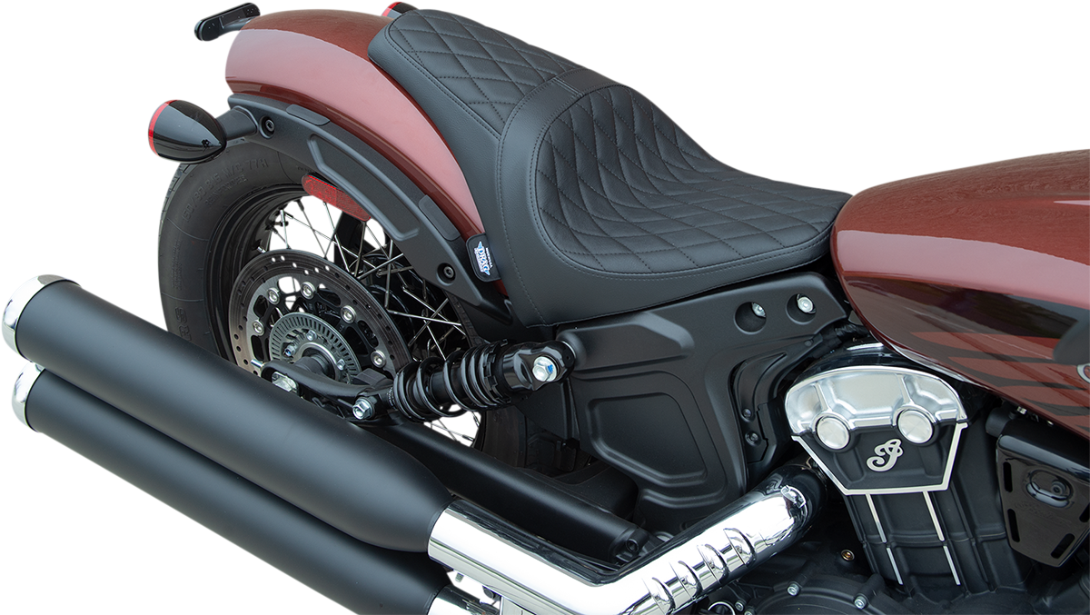 3/4 Solo Seat - Black - Diamond Stitch - Scout Bobber '18-'22