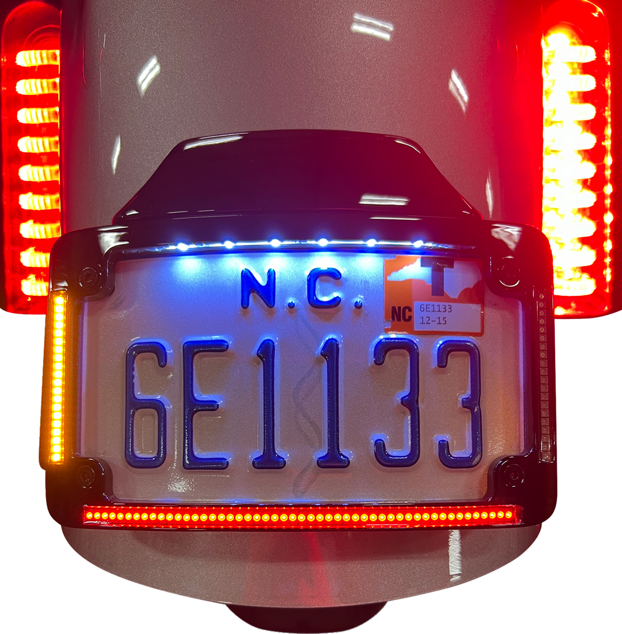 All-In-One Auxiliary LED License Plate Frame