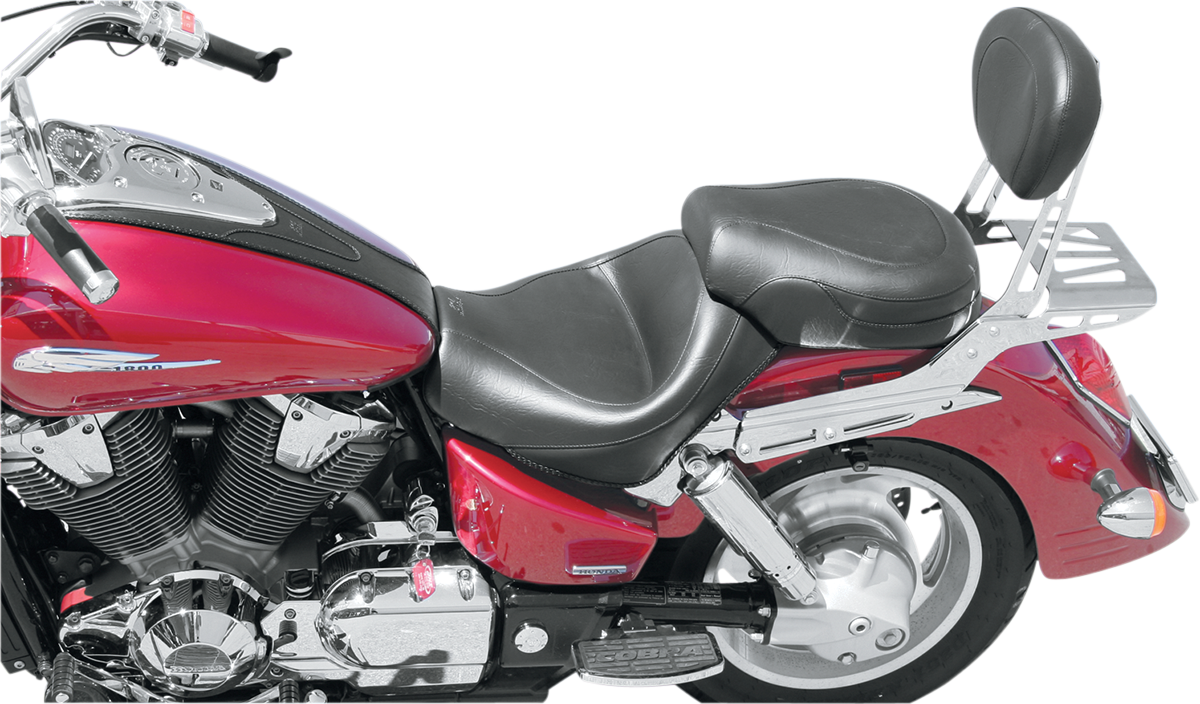 Seat - Vintage - Wide - Touring - Without Driver Backrest - Two-Piece - Smooth - Black