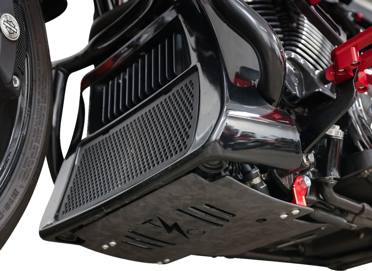 Skid Plate - Carbon Fiber/Forged - With Red Brackets - FLHX/FLTRX