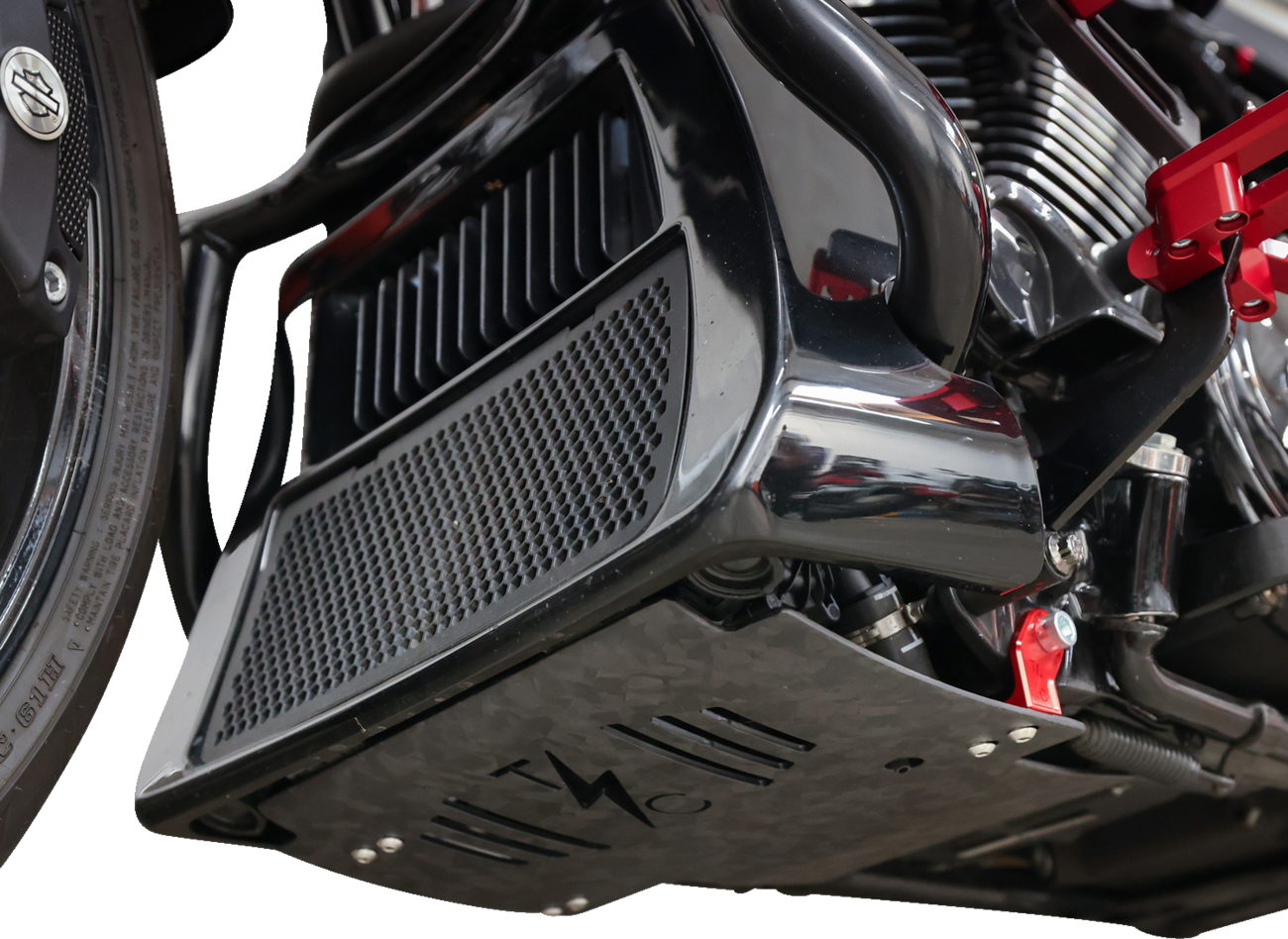 Skid Plate - Carbon Fiber/Forged - With Red Brackets - FLHX/FLTRX