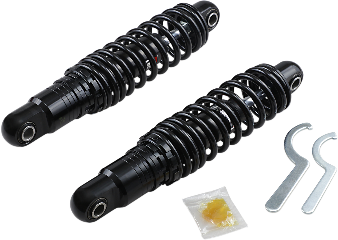 Premium Ride-Height Adjustable Shocks - 12" - Heavy Duty - Black