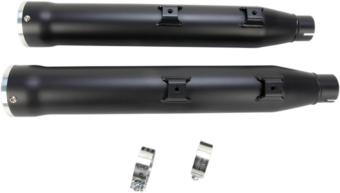 Slip-On Mufflers With Race Pro Tips - 3" - Black - '07-'17 FXST/B/C, FLSTC/FXCW/C/FXSB/SE
