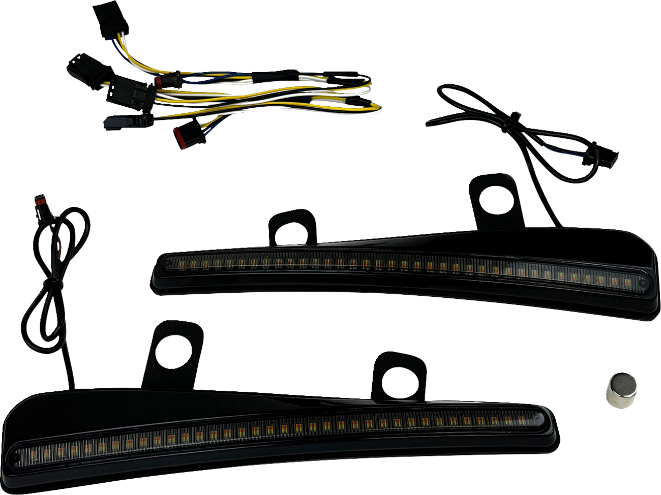 Windshield Trim - LED - Turn Signal - Black - Smoke Lens
