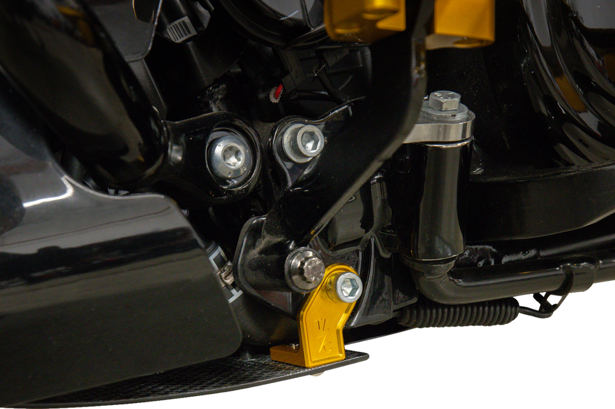 Skid Plate - Carbon Fiber/Forged - With Gold Brackets - FLHX/FLTRX