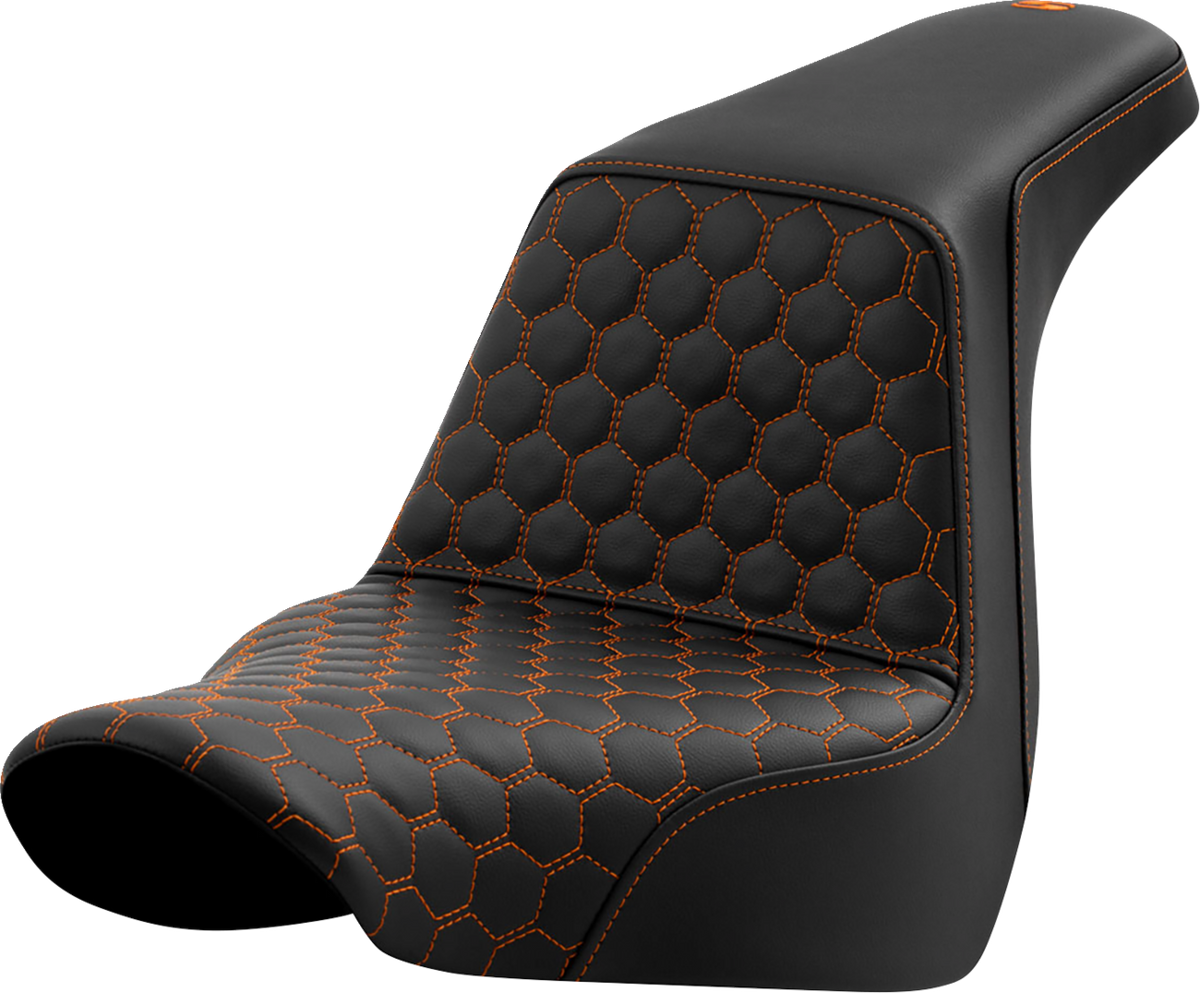 Step-Up Seat - Honeycomb - Orange Stitching - FL/FX '18-'24