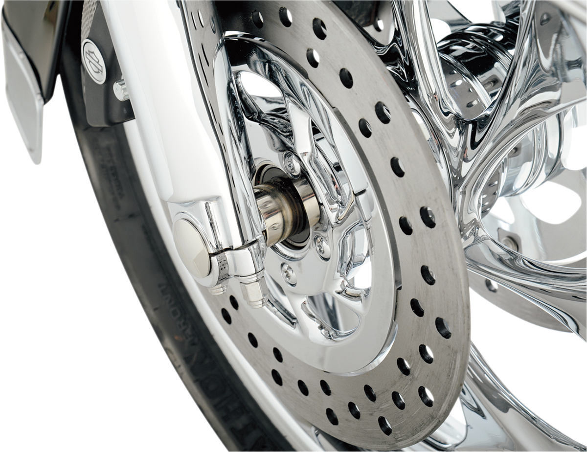 Axle Kit - Flush Mount - Front - Black W/Polished End Caps