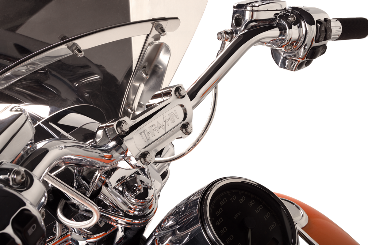 Handlebar Risers - Pull Back - 6-1/2" - Chrome