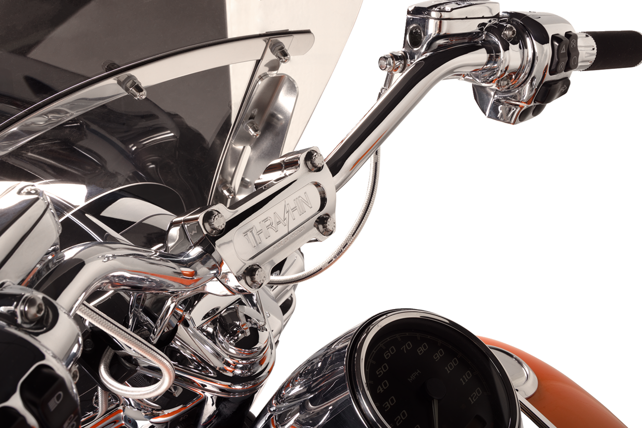 Handlebar Risers - Pull Back - 6-1/2" - Chrome
