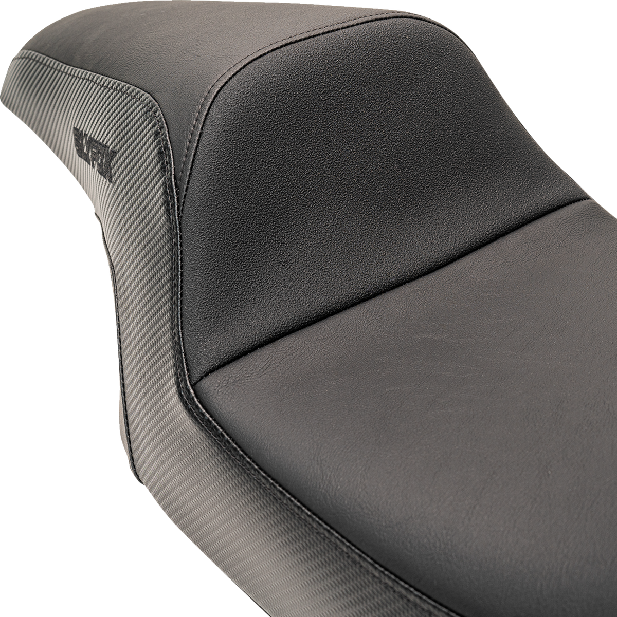 Drifter Seat - Black Logo - Smooth Vinyl - Carbon Fiber - FL '08-'23