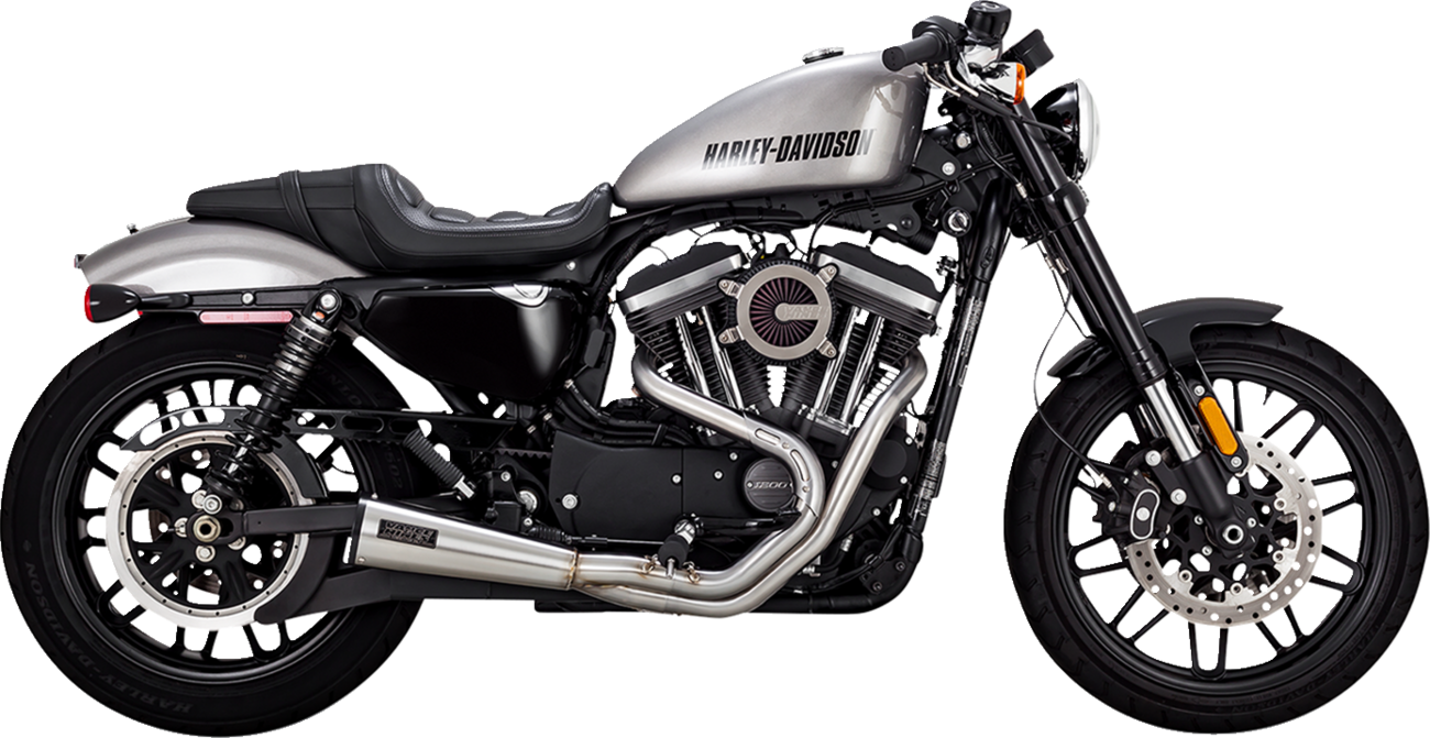 2-Into-1 Upsweep Exhaust System - Brushed - Stainless Steel