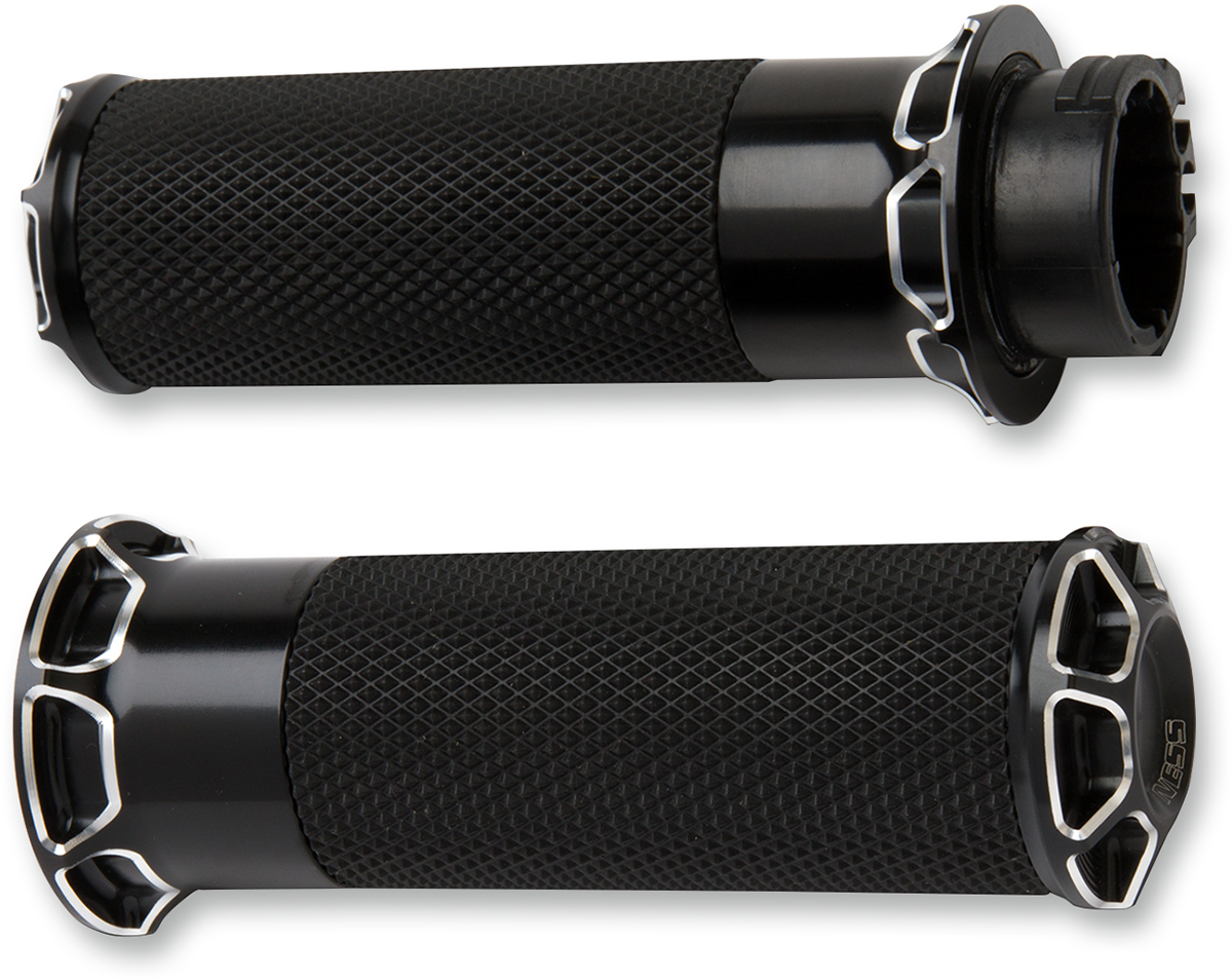 Beveled Grips - Cable - Black