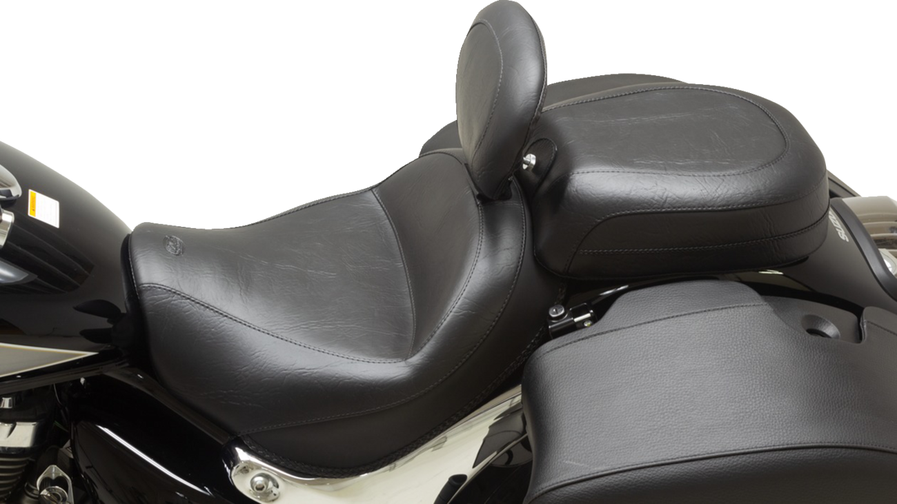 Recessed Wide Touring Seat - Passenger - Black W/O Studs - C90T '15-'19