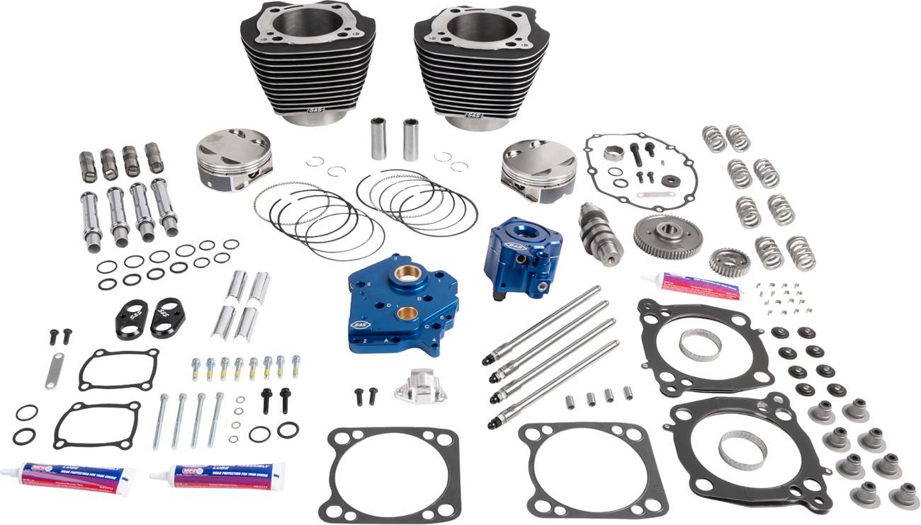 132" Power Package - HPT496 - Chain Drive - Oil Cooled - Black With Highlights - 114"/117" M8