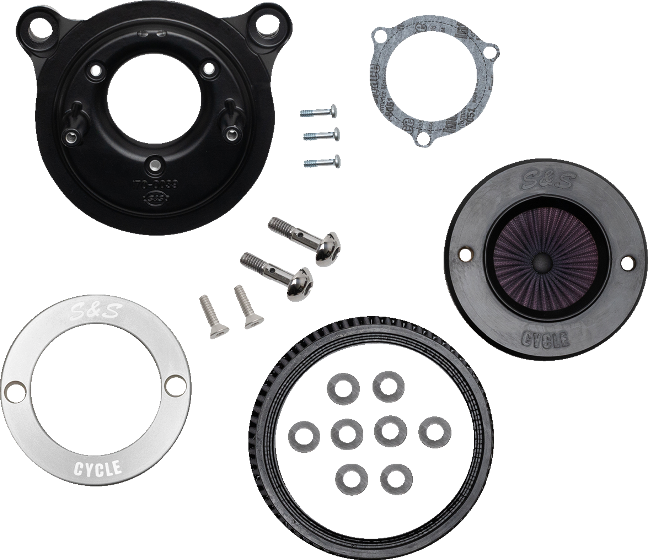 Air Stinger Stealth Air Cleaner Kit - Black Chrome Ring