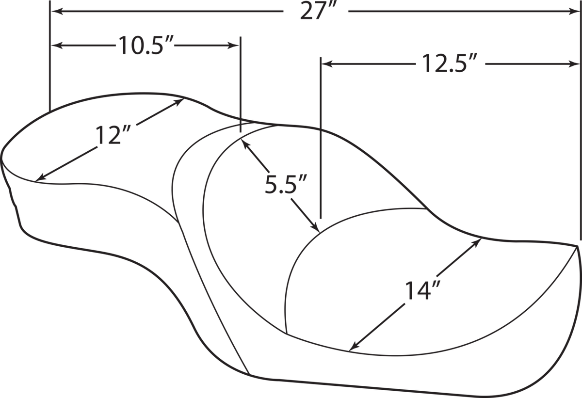 Low-Profile Wide Touring Seat