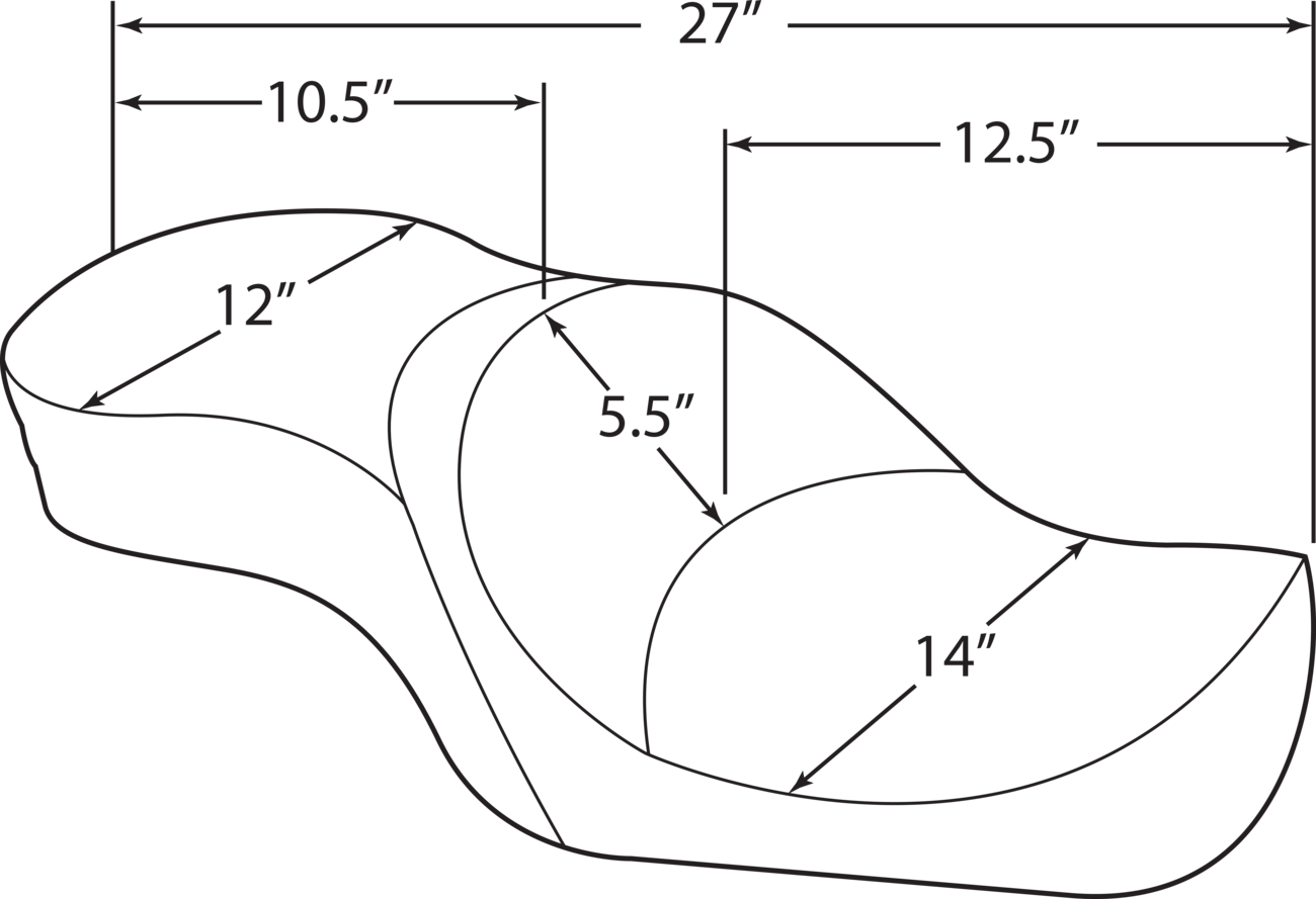 Low-Profile Wide Touring Seat