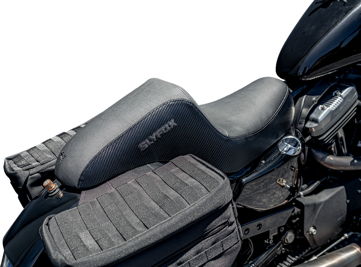 Drifter Seat - Black Logo - Black Vinyl W/ Slipstop - Carbon Fiber - XL '04-'22