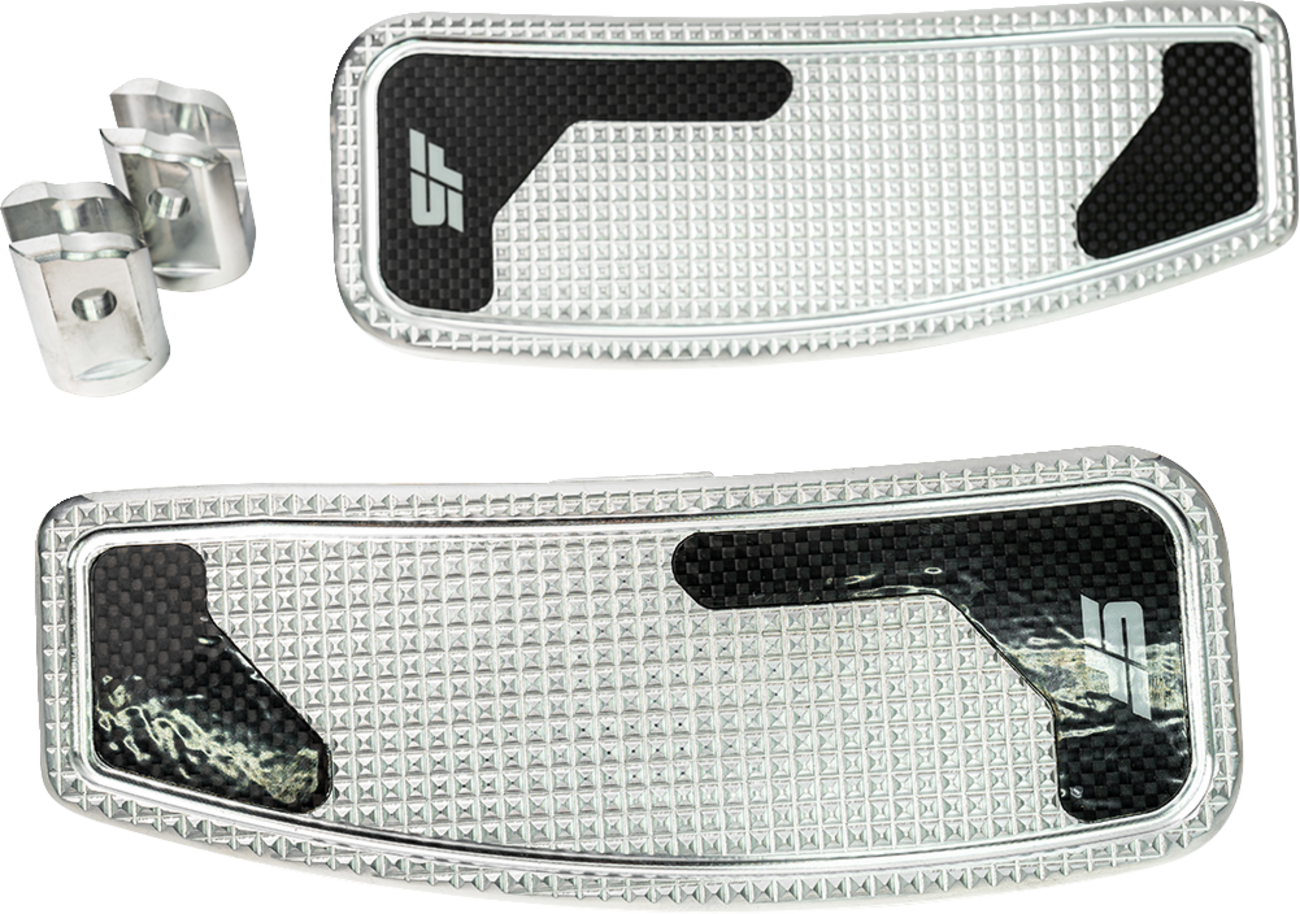 Mini Floorboards - Chrome Polished - Male Mount - M8