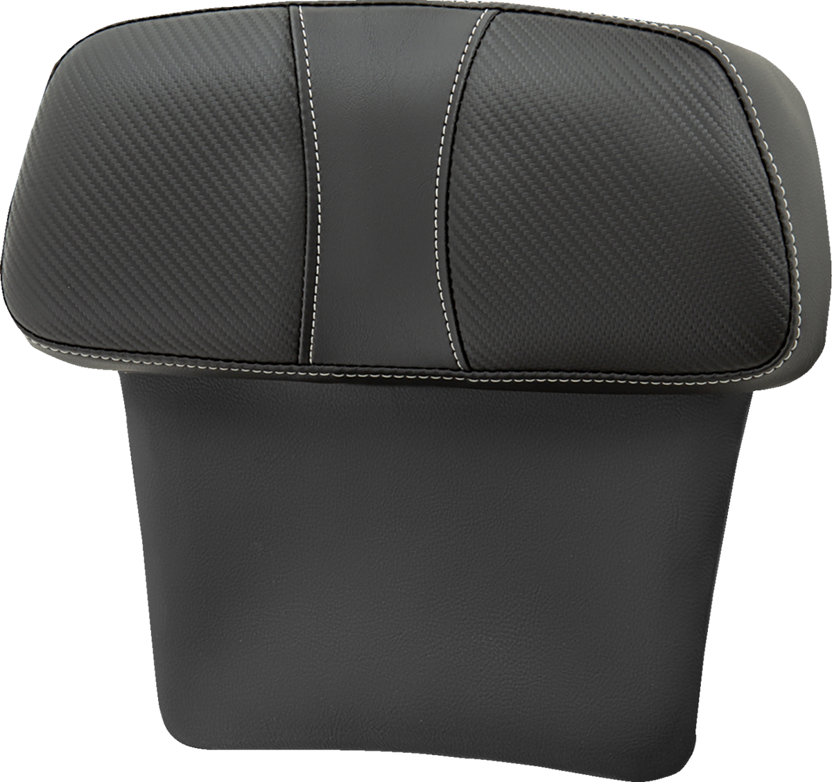 Chopped Tour Pak Backrest Pad - Dominator - Black W/ Carbon Fiber Inset - FLT/FLH '14-'23