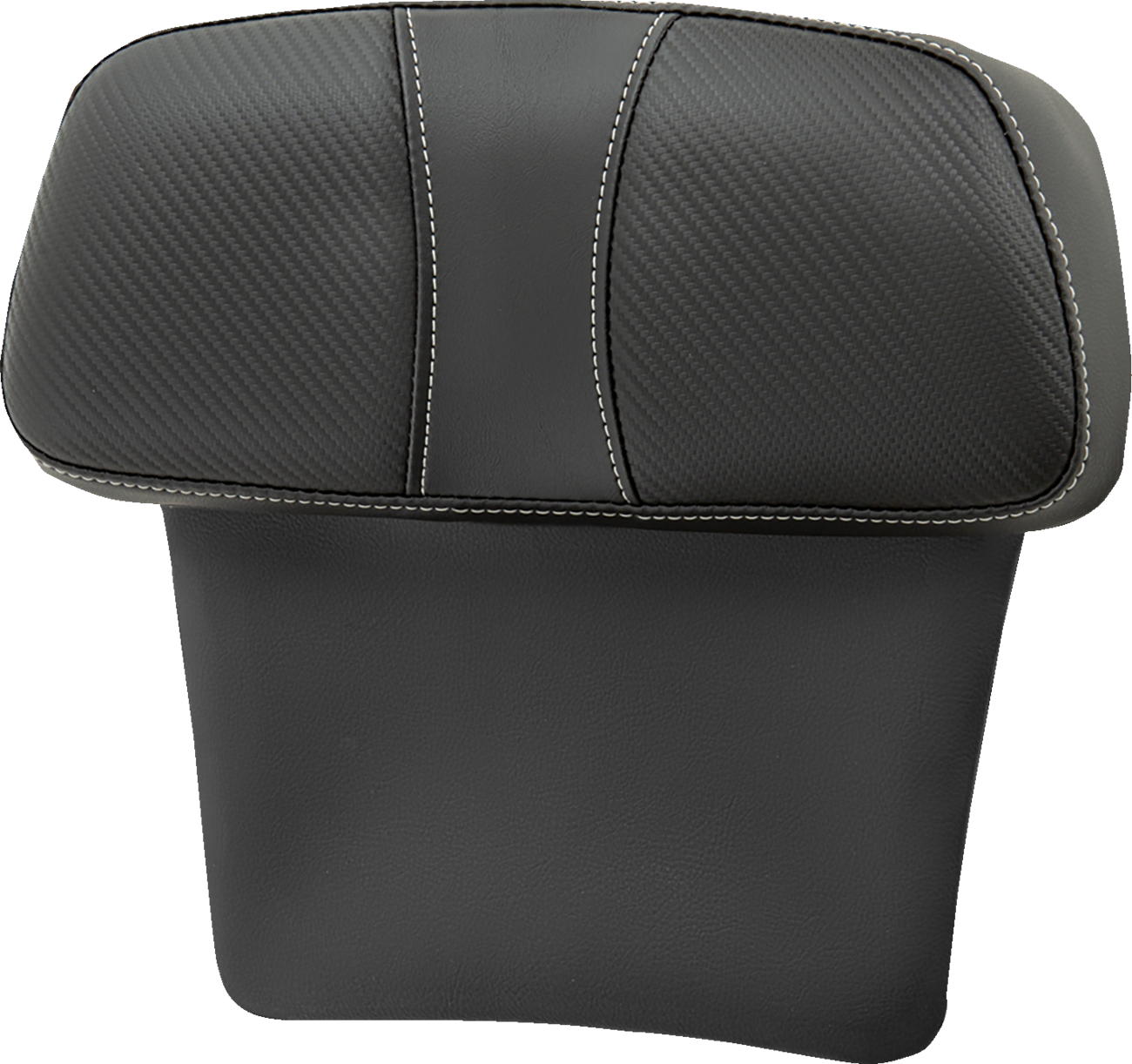 Chopped Tour Pak Backrest Pad - Dominator - Black W/ Carbon Fiber Inset - FLT/FLH '14-'23