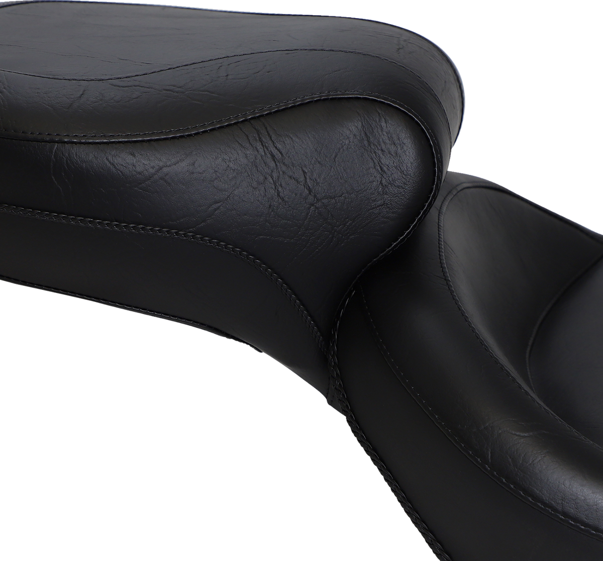Vintage Style Seat - Wide - Smooth - Black - FXST/FLST