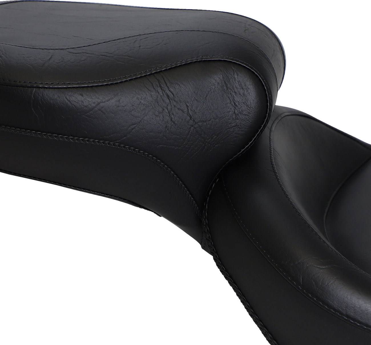 Vintage Style Seat - Wide - Smooth - Black - FXST/FLST