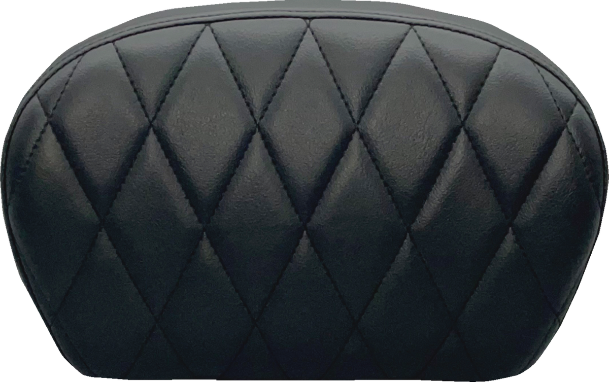 Sissy Bar Pad - Large - Vinyl - Single Diamond - Dull Black