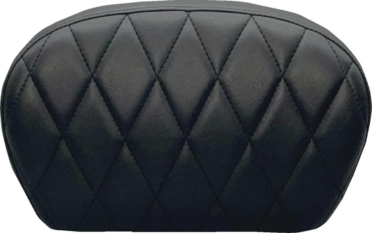 Sissy Bar Pad - Large - Vinyl - Single Diamond - Dull Black