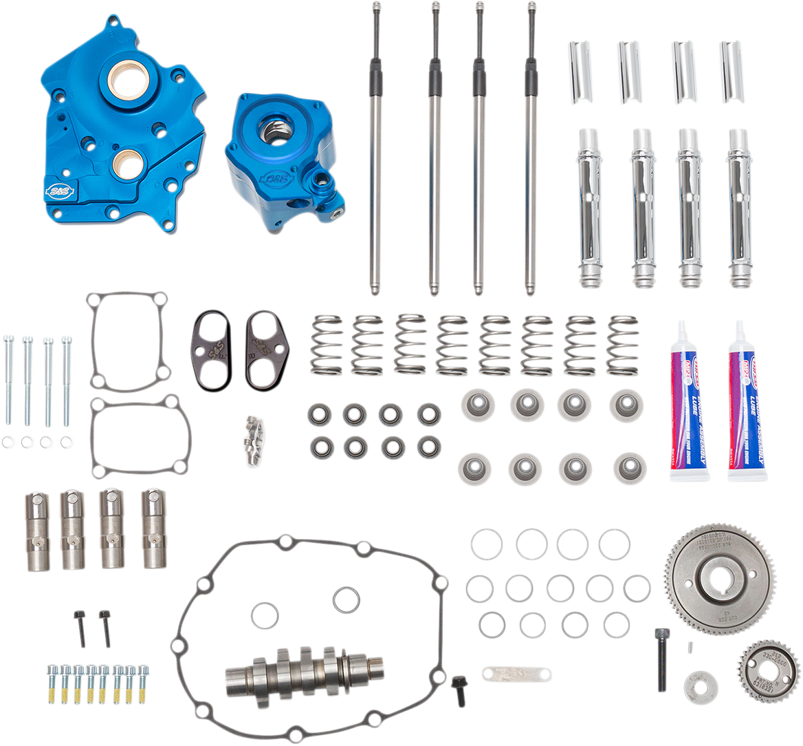 Cam Chest Kit - Oil Cooled - Gear Drive - 550 Cam - Chrome Pushrod Tubes - M8