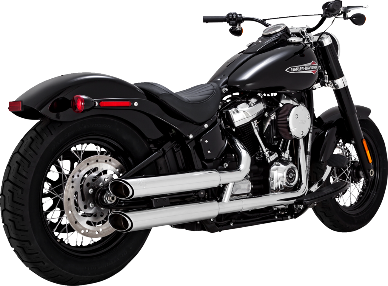 3" Twin Slash Slip-On Muffler - Chrome