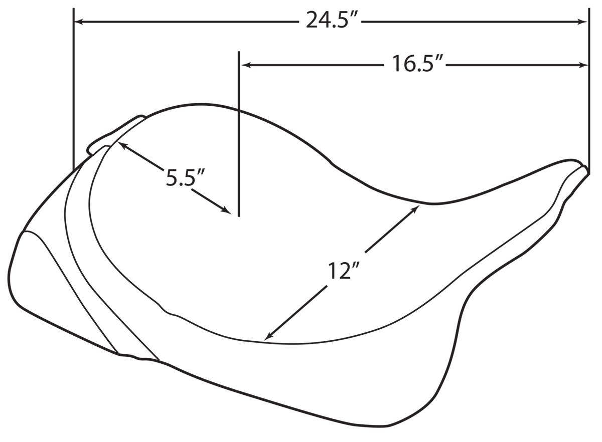 Solo Seat - Mild Stitched - Driver Backrest - FLT '97-'07