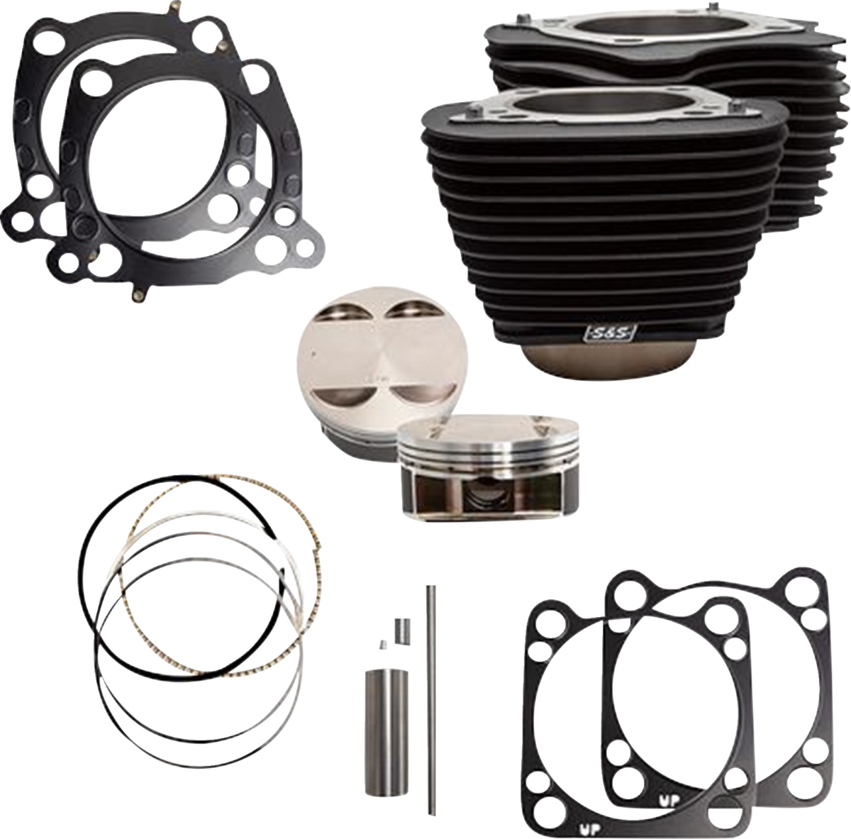 Cylinder Kit - 124" Big Bore - Wrinkle Black W/O Highlights - 107" M8