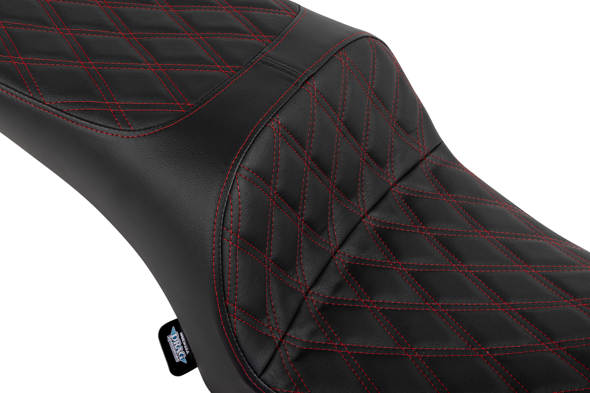 Freedom Seat - Vinyl - Double Diamond Red Stitch - Challenger '20-'25/Chieftain '25