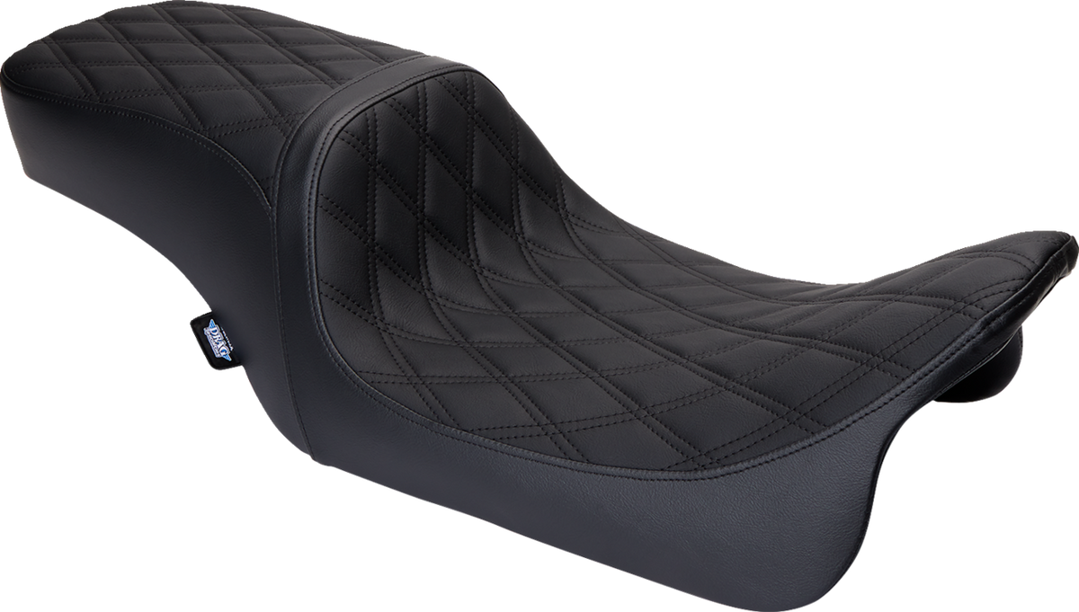 Predator 2-Up Seat - Vinyl - Double Diamond Black Stitch - W/O Backrest - FL '08-'23