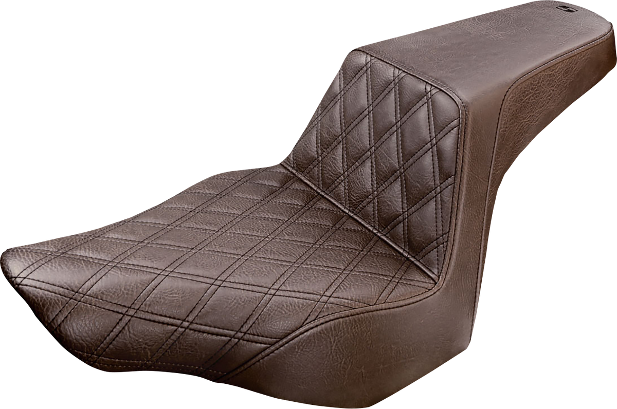 Step-Up Seat - Front Lattice Stitch - Brown - FXSB