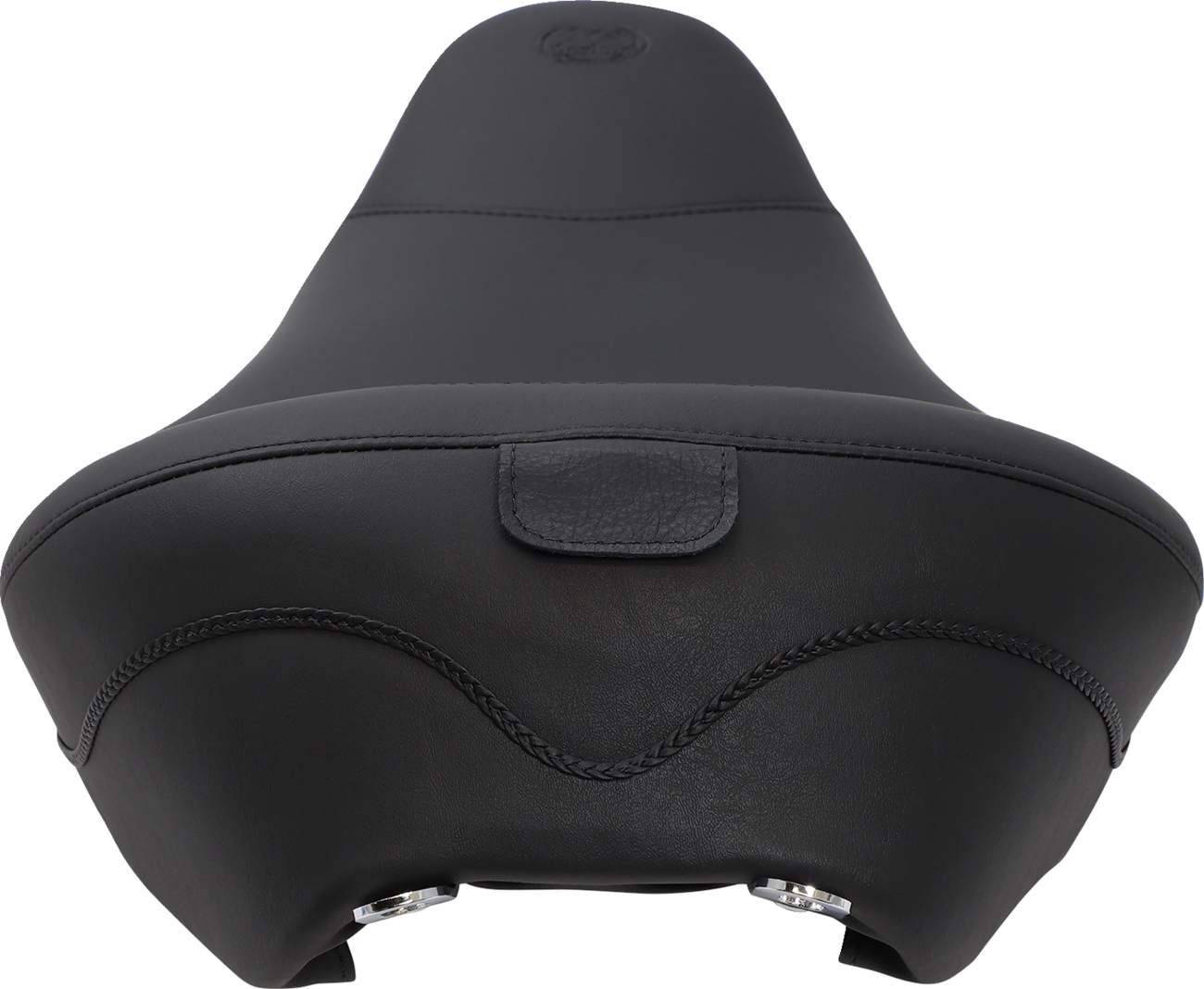 Wide Solo Seat - With Backrest - Vintage - Black - Smooth - FL '08-'25